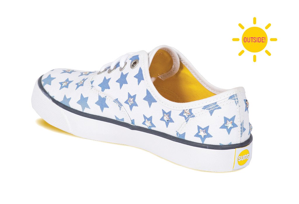 Womens sneaker with yellow sole